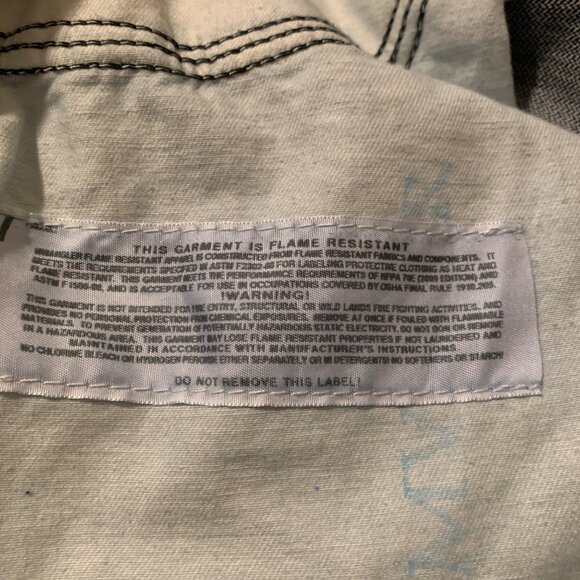 Wrangler Mens Flame Resistant Blue Jeans Relaxed Fit Sz 38x36 FR13MWZ HRC2/2112 - Picture 14 of 14